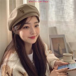 Mũ Nồi Beret Tag Gấu Siêu Xinh Phong Cách Nhật Bản 7