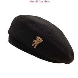 Mũ Nồi Beret Tag Gấu Siêu Xinh Phong Cách Nhật Bản 9