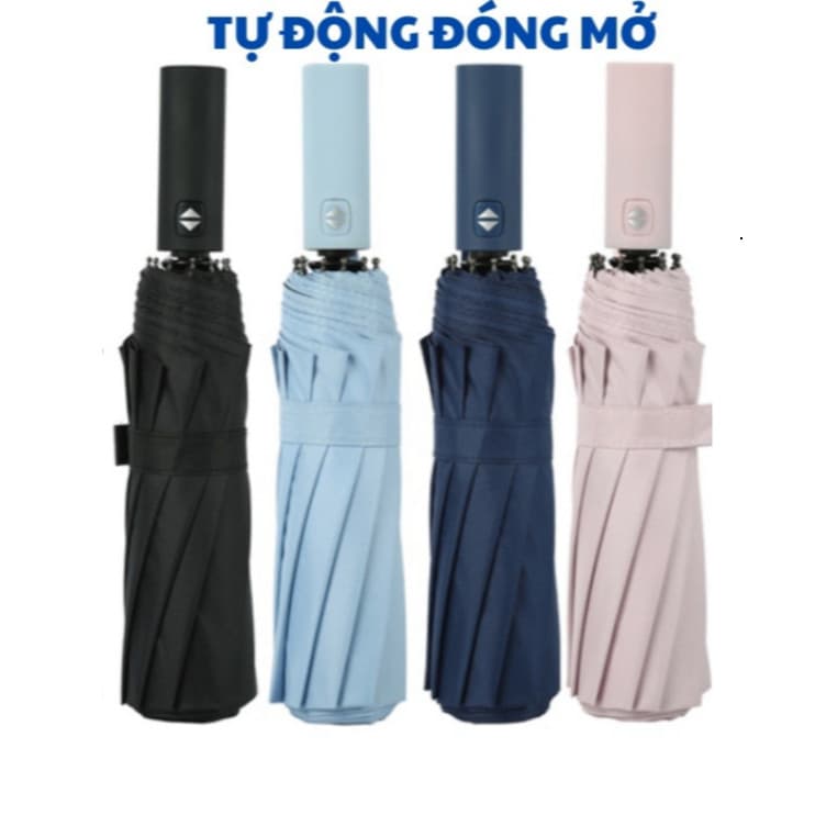 Ô Dù 10 Nan, Chống Nắng, Chống Thấm Nước, Đóng Mở Dễ Dàng Bằng Nút Bấm.