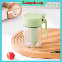 Lọ Đựng Gia Vị Boro – Hũ Đựng Muối Đường Thủy Tinh Có Tay Cầm Có Thìa Để Ngăn Riêng Chống Ẩm. 2