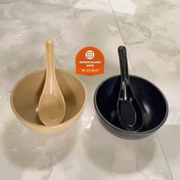 (Xuất VAT) COMBO 10 Muỗng súp phíp (2856) Thìa ăn phở nhựa Việt Nhật cao cấp, cho nhà hàng, khách sạn, Thìa ăn cơm,cháo 3