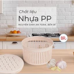 COMBO 5 Rổ nắp tròn mini 3396, Rổ đựng hành tỏi thoáng khí có nắp đậy tiện dụng, rổ đựng trứng Việt Nhật 5