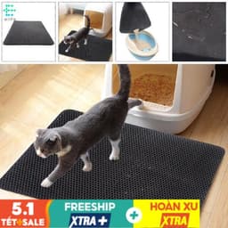 (LOẠI DẦY) Tấm Lót Sàn Chuồng 80cm x 60cm Cao Su Cao Cấp Dễ Vệ Sinh Cho Chó Mèo Dog & Cat - Bảo hành 12 tháng 2