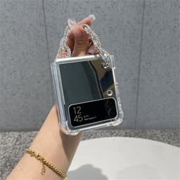 [CÓ SẴN] Ốp Z Flip 8 - Flip 7 - Flip 6 - Flip5 5G tráng gương chống sốc kèm dây đính đá lấp lánh sang trọng 4