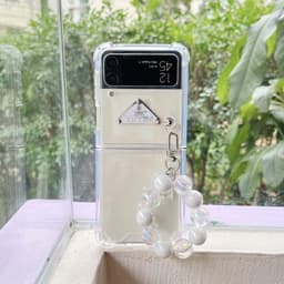 [CÓ SẴN] Ốp Z Flip 4 - Z Flip 3 - Z Flip3 - FLIP4 5G chống sốc tag Pr4da kèm dây hạt chuỗi phối màu xinh xắn năng động 6