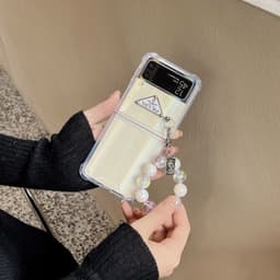 [CÓ SẴN] Ốp Z Flip 4 - Z Flip 3 - Z Flip3 - FLIP4 5G chống sốc tag Pr4da kèm dây hạt chuỗi phối màu xinh xắn năng động 9