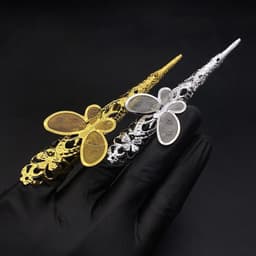 (1 chiếc) Phụ kiện cổ trang GẮN ĐIỆP móng tay hộ chỉ hộ giáp nhà Thanh phiến kim loại cosplay xinh xắn tiện lợi 5