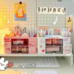 VINBEO Kệ đựng bút đồ dùng học tập hộp lưu trữ văn phòng phẩm để bàn học sinh dễ thương ANHI004 2
