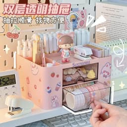 VINBEO Kệ đựng bút đồ dùng học tập hộp lưu trữ văn phòng phẩm để bàn học sinh dễ thương ANHI004 6