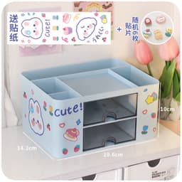 VINBEO Kệ đựng bút đồ dùng học tập hộp lưu trữ văn phòng phẩm để bàn học sinh dễ thương ANHI004 5