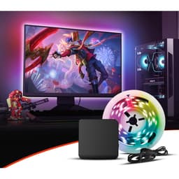 AMBILIGHT VỚI APP TUYA ĐIỀU KHIỂN LED FULL MÀU ARGB NEOPIXEL WS2812B 60LED/MÉT 5V HẮT VIỀN PC 2