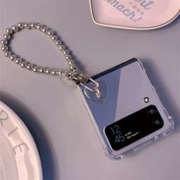 [CÓ SẴN] 2 kiểu - Ốp Z Flip 8 - Flip 7 - Flip 6 - Flip5 5G silicon chống sốc tráng gương bạc kèm dây dễ thương 8