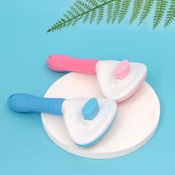 Lược chải lông thú cưng hình bầu dục, chải lông chó mèo có nút bấm tiện dụng 4