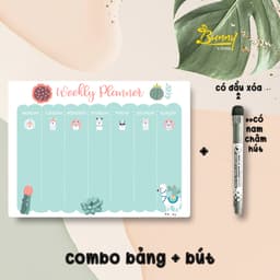 Bảng nam châm ghi chú trang trí tủ lạnh Weekly Planer 7