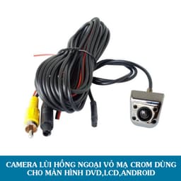 Camera Lùi Hồng Ngoại Vỏ Kim Loại Mạ Crom Dùng Với Màn Hình DVD,LCD,Android 1
