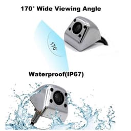 Camera Lùi Hồng Ngoại Vỏ Kim Loại Mạ Crom Dùng Với Màn Hình DVD,LCD,Android 8