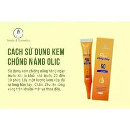 Kem chống nắng Olic cao cấp chính hãng chỉ số chống nắng  SPF 50 PA+++, Dưỡng trắng da, Chống lão hóa, myphamhanhluan 2