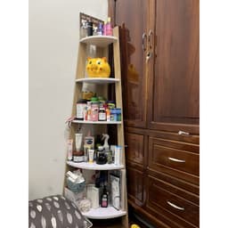 Kệ sách góc tường gỗ 5 tầng đa năng tiết kiệm không gian để đồ trang trí decor SAIGON – SGP115 5