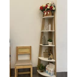 Kệ sách góc tường gỗ 5 tầng đa năng tiết kiệm không gian để đồ trang trí decor SAIGON – SGP115 7