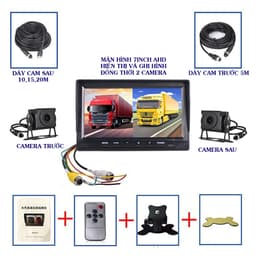 Camera Hành Trình Xe Tải Màn Hình 7 Inch AHD1080P Hiển Thị Đồng Thời Phía Trước,Phía Sau 2