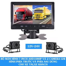 Camera Hành Trình Xe Tải Màn Hình 7 Inch AHD1080P Hiển Thị Đồng Thời Phía Trước,Phía Sau 1