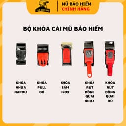 Bộ Khóa mũ bảo hiểm ,khóa cài,móc cài,quai nhựa cho mũ bảo hiểm nửa đầu,nón bảo hiểm 1/2,3/4,fullface 1