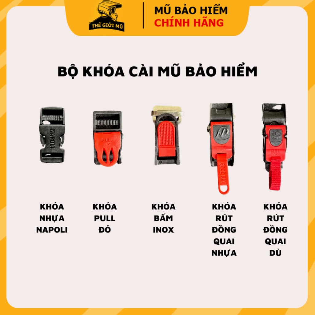 Bộ Khóa mũ bảo hiểm ,khóa cài,móc cài,quai nhựa cho mũ bảo hiểm nửa đầu,nón bảo hiểm 1/2,3/4,fullface