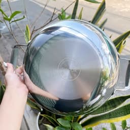Chảo 304 Đáy Từ-Chảo 3 Lớp  TICOOK - Chảo 2 Quai Sâu Lòng Inox 5
