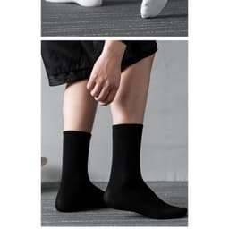 Set 5 Đôi Tất nam nữ cổ cao trơn gân thể thao thời trang cao cấp Tcc7 6