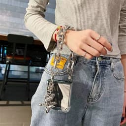 [CÓ SẴN] Ốp Z Flip 8 - Z Flip6 - Flip4 - Flip7 - Flip4 5G tráng gương chống sốc kèm dây xích bạc cá tính và tag treo 6