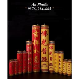 1 cặp nến bơ XinXin Hong loại 1 - nến cháy 1 ngày 7