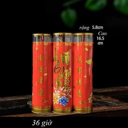 1 cặp nến bơ XinXin Hong cháy 120 giờ - Nến cháy 5 ngày liên tục 6