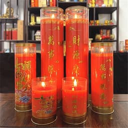 1 cặp nến bơ XinXin Hong loại 1 - nến cháy 1 ngày 6