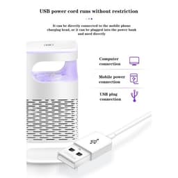 Đèn Bắt Muỗi, Máy Bắt Muỗi Diệt Côn Trùng Thông Minh Kiêm Đèn Ngủ Cao Cấp Có Quạt Hút Cổng Sạc USB Toàn AMIZIN 7