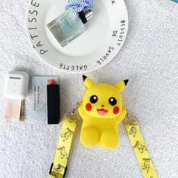 [Lớn, vừa điện thoại] Túi xách đeo chéo silicon hình pikachu thời trang dễ thương 3