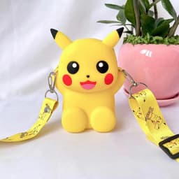 [Lớn, vừa điện thoại] Túi xách đeo chéo silicon hình pikachu thời trang dễ thương 6