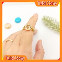 Nhẫn nữ đồng tiền kiểu nhỏ dáng hàn quốc -Tubi Cony - 18323 1