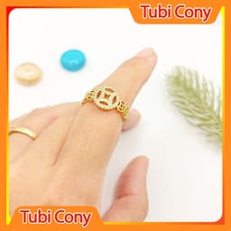 Nhẫn nữ đồng tiền kiểu nhỏ dáng hàn quốc -Tubi Cony - 18323 2
