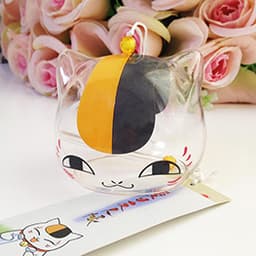 Chuông gió hình mèo Natsume phong cách Nhật Bản Furin pha lê manga anime quà tặng trang trí bàn học trang trí 1