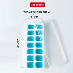 Khay đá silicon có nắp đậy ngăn mùi hiệu quả JYoohome khuôn làm đá viên làm đá thạch kem tiện lợi 6