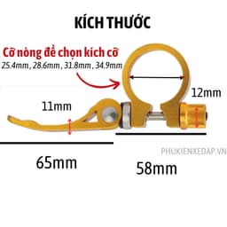 Khóa cốt yên xe đạp , chốt yên hợp kim nhôm cao cấp lực khóa chắc chắn Mã KCY 4