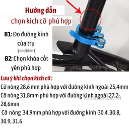 Khóa cốt yên xe đạp , chốt yên hợp kim nhôm cao cấp lực khóa chắc chắn Mã KCY 2