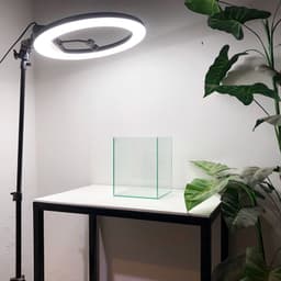 Bể Cá Mini 20x20x25cm Hình Trụ Đứng Mài Vi Tính Dán Dấu Keo | RF Aquarium 2