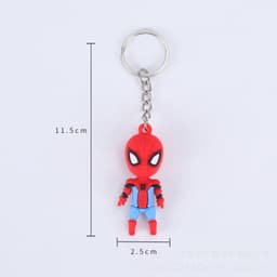 Móc khóa silicon 3D siêu nhân nhện Marvel người sắt đội trưởng mỹ dễ thương 2