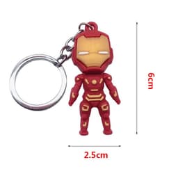 Móc khóa silicon 3D siêu nhân nhện Marvel người sắt đội trưởng mỹ dễ thương 5