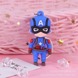 Móc khóa silicon 3D siêu nhân nhện Marvel người sắt đội trưởng mỹ dễ thương 6