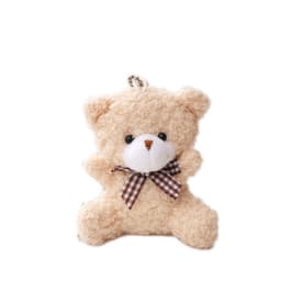 Móc chìa khóa dễ thương gấu bông Teddy nơ caro dễ thương cute trang trí Phụ kiện túi  balo thời trang Hàn Quốc 5