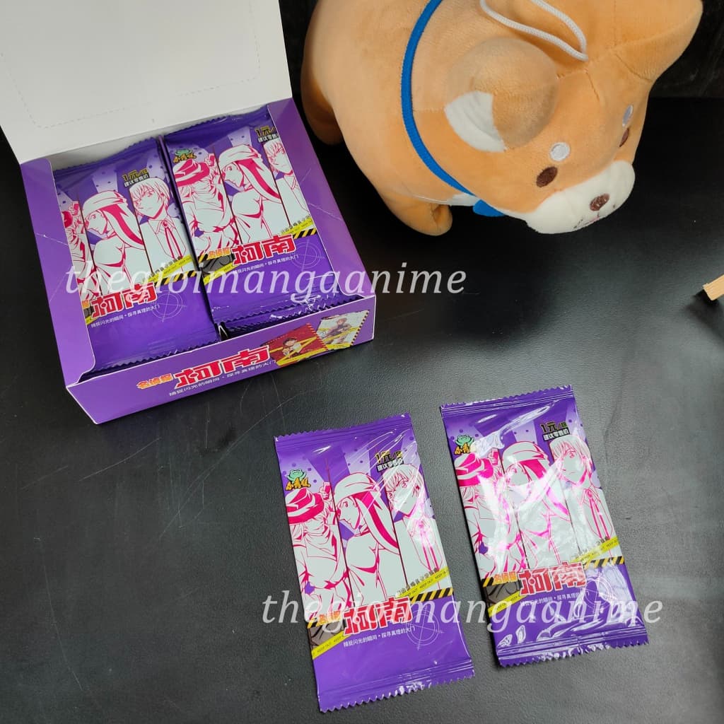 (MUA 1 TẶNG 1)( M15 ) Set card nhân phẩm DETECTIVE CONAN Thám Tử Lừng Danh ver TÍM card ảnh in hình anime chibi xinh xắn