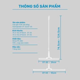Cây Gạt Nước Sàn Nhà Đa Năng Homepower - Chổi Gạt Kính Lưỡi Gạt Silicon Xoay 180 Độ 2