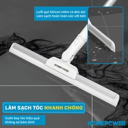 Cây Gạt Nước Sàn Nhà Đa Năng Homepower - Chổi Gạt Kính Lưỡi Gạt Silicon Xoay 180 Độ 5